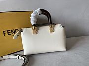 Fortok Fendi Iconic Bytheway Boston Bag White 20.5x12x9cm - 5