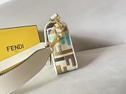 Fortok Fendi Iconic Baguette Embroidery Bag Natural-Coloured Canvas  - 6