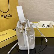 Fortok Fendi Mon Tresor Bucket Bag White 12x18x10cm - 6