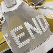 Fortok Fendi Mon Tresor Bucket Bag White 12x18x10cm - 4