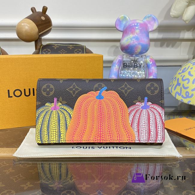 Fortok Louis Vuitton LV×YK Portefeuille Sara NM Wallet M82114 19×10.5×2cm - 1