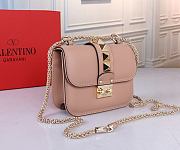 Fortok Valentino Classic Shoulder Bag Pink 21x16x6cm - 4