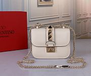 Fortok Valentino Classic Shoulder Bag White 21x16x6cm - 1