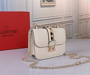 Fortok Valentino Classic Shoulder Bag White 21x16x6cm - 5