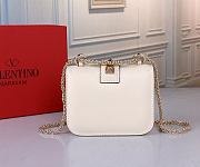Fortok Valentino Classic Shoulder Bag White 21x16x6cm - 2