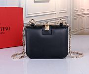 Fortok Valentino Classic Shoulder Bag Black 21x16x6cm - 6
