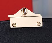 Fortok Valentino Classic Shoulder Bag Black 21x16x6cm - 3