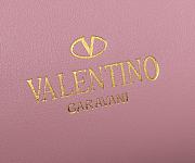 Fortok Valentino Pink PP Rockstud Leather Shoulder Bag 30x22x17cm - 4