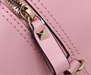 Fortok Valentino Pink PP Rockstud Leather Shoulder Bag 30x22x17cm - 2
