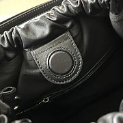 Fortok Gucci Deco Quilted Leather Drawstring Shoulder Bag Black 43x28x8cm - 5