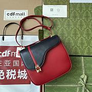 Fortok Gucci Equestrian Inspired Shoulder Bag Red 21x20x7cm - 1