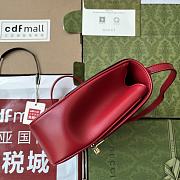 Fortok Gucci Equestrian Inspired Shoulder Bag Red 21x20x7cm - 2