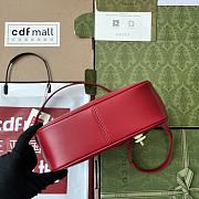 Fortok Gucci Equestrian Inspired Shoulder Bag Red 21x20x7cm - 4