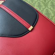 Fortok Gucci Equestrian Inspired Shoulder Bag Red 21x20x7cm - 6