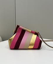 Fortok Fendi First Leather Bag With Multicolour Inlay 26x9.5x18cm - 3