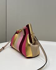 Fortok Fendi First Leather Bag With Multicolour Inlay 26x9.5x18cm - 5