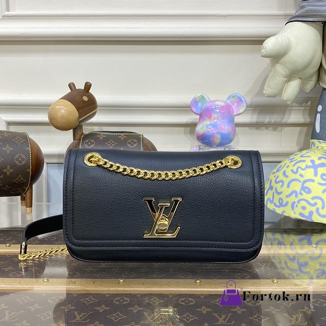 Fortok Louis Vuitton LockMe Chain Bag East West Black M22303 23.5x14x6cm - 1