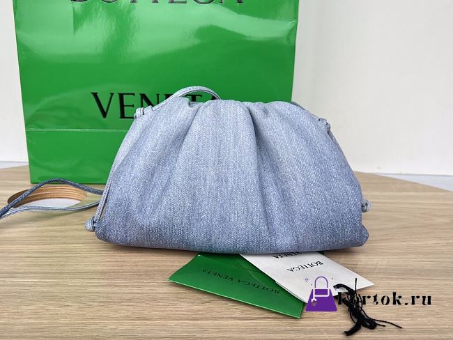 Fortok Bottega Veneta Pouch Denim 22x12x7cm - 1