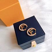 Fortok Fendi Diamond Letter F Earrings  - 5