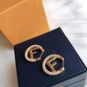 Fortok Fendi Diamond Letter F Earrings  - 4