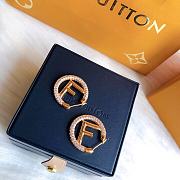 Fortok Fendi Diamond Letter F Earrings  - 3