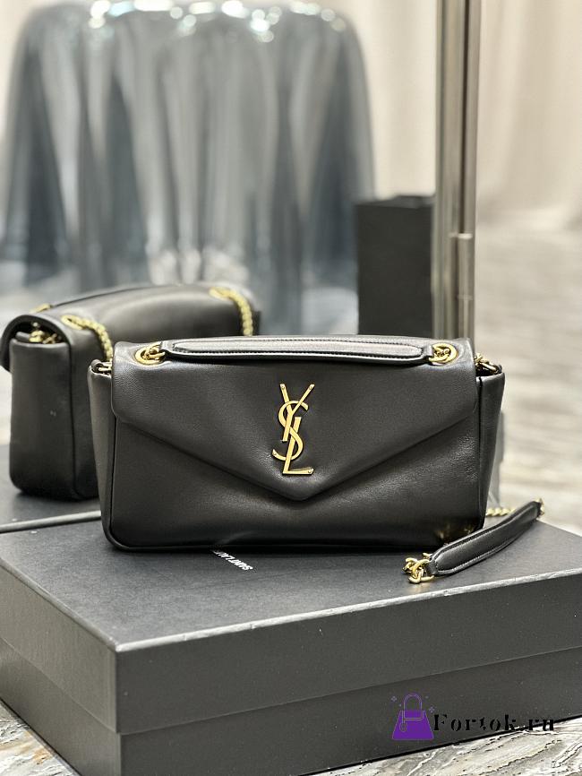 Fortok Saint Laurent Calypso Lambskin Chain Bag Black  - 1