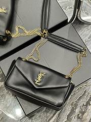 Fortok Saint Laurent Calypso Lambskin Chain Bag Black  - 6