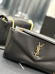 Fortok Saint Laurent Calypso Lambskin Chain Bag Black  - 5
