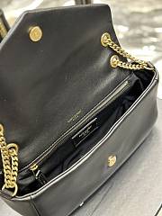 Fortok Saint Laurent Calypso Lambskin Chain Bag Black  - 2
