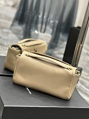 Fortok Saint Laurent Calypso Lambskin Chain Bag Beige - 2