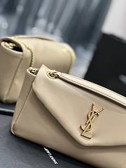 Fortok Saint Laurent Calypso Lambskin Chain Bag Beige - 5