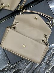 Fortok Saint Laurent Calypso Lambskin Chain Bag Beige - 6