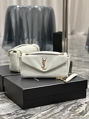 Fortok Saint Laurent Calypso Lambskin Chain Bag White - 1