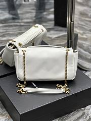 Fortok Saint Laurent Calypso Lambskin Chain Bag White - 6