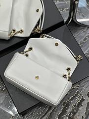 Fortok Saint Laurent Calypso Lambskin Chain Bag White - 3