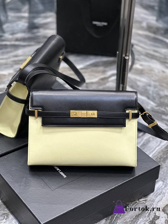 Fortok Saint Laurent Manhattan Bag Black/Beige 579271 - 1
