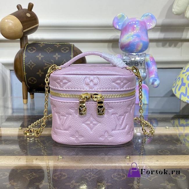 Fortok Louis Vuitton Micro Vanity Bag Pink M82168 11x10x8cm - 1
