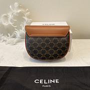 Fortok Celine Triomphe Canvas Saddle Bag 194152 21×19×5cm - 6