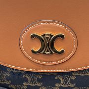 Fortok Celine Triomphe Canvas Saddle Bag 194152 21×19×5cm - 2