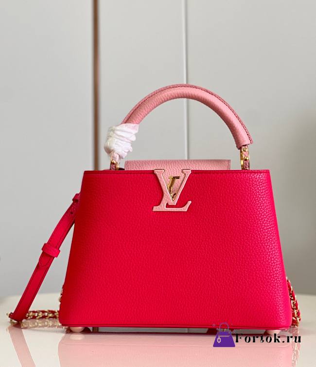 Fortok Louis Vuitton Capucines BB Bag Pink M21689 27x18x9cm - 1
