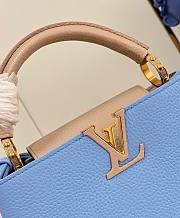 Fortok Louis Vuitton Capucines BB Bag Blue M21887 27x18x9cm - 3