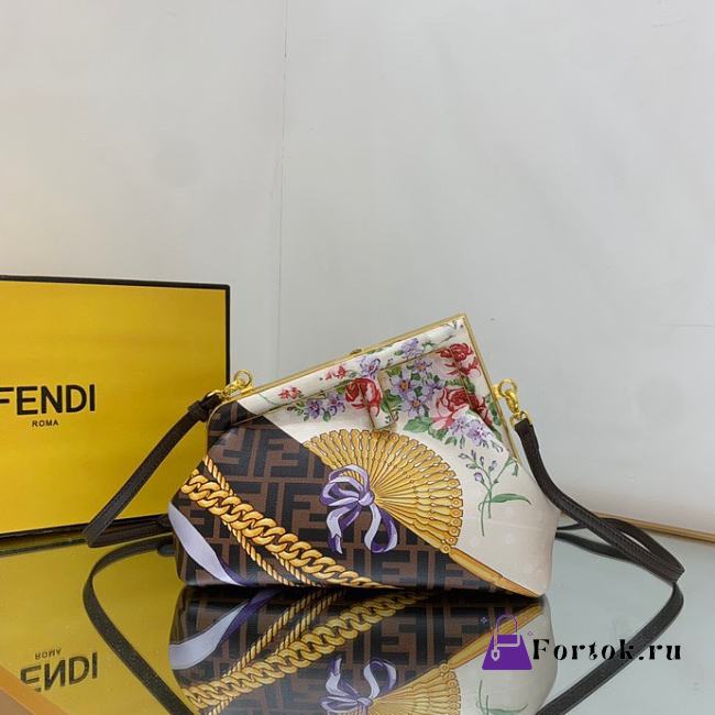 Fortok Fendace Silk Fabric Fendace FF Small Fendi First Multicolor 10429 26x9.5x18cm - 1
