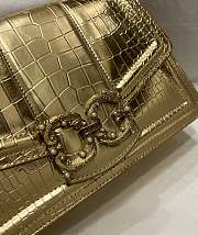 Fortok Dolice&Gabbana Crocodile Pattern Bag Gold 5538 27x18x8cm - 5