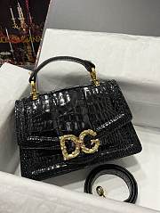 Fortok Dolice&Gabbana Crocodile Pattern Bag Black 5538 27x18x8cm - 1