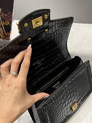Fortok Dolice&Gabbana Crocodile Pattern Bag Black 5538 27x18x8cm - 5