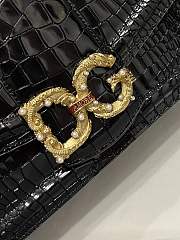 Fortok Dolice&Gabbana Crocodile Pattern Bag Black 5538 27x18x8cm - 6