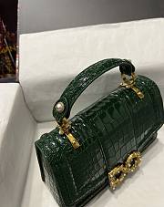 Fortok Dolice&Gabbana Crocodile Pattern Bag Green 5538 27x18x8cm - 2