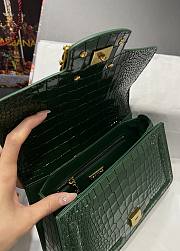 Fortok Dolice&Gabbana Crocodile Pattern Bag Green 5538 27x18x8cm - 5