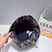 Fortok Dior Flower Embroidery Hat Black - 6