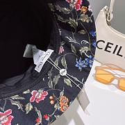 Fortok Dior Flower Embroidery Hat Black - 2